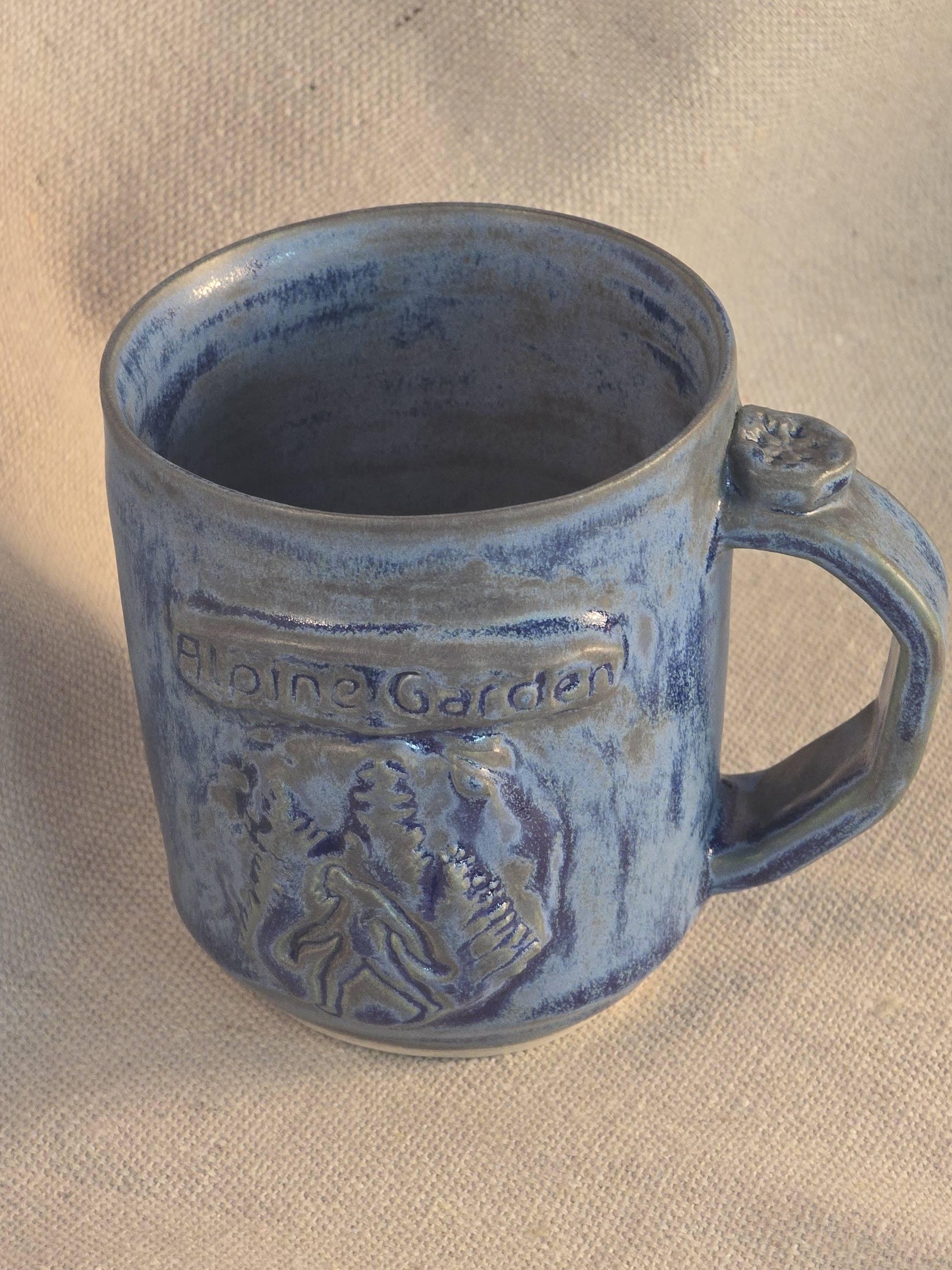 Handmade Alpine Garden ceramic mug by Clay Therapy